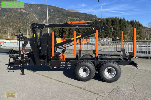 BMF 8t2 pro doppelrahmen mit kran bmf 720 Forestry trailer €29,917
