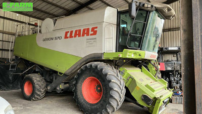 E-FARM: Claas Lexion 570 - Комбайн - id ESDSNQB - 79 000 € - Година на построяване: 2008 - Работни часове на двигателя: 3 415,Мощност на двигателя (HP): 366,Франция