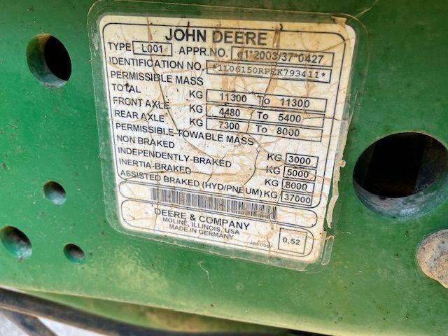John Deere 6150 R Tractor €52,000