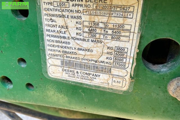 John Deere 6150 R Tractor €52,000