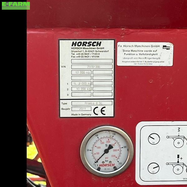 HORSCH Pronto 8 DC Drill €27,900