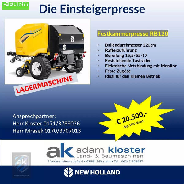 New Holland rb120utility Baler €20,500